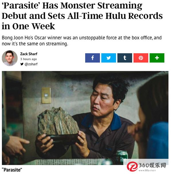 只有一周在线！《寄生虫》是葫芦岛最受欢迎的独立电影/外语片！